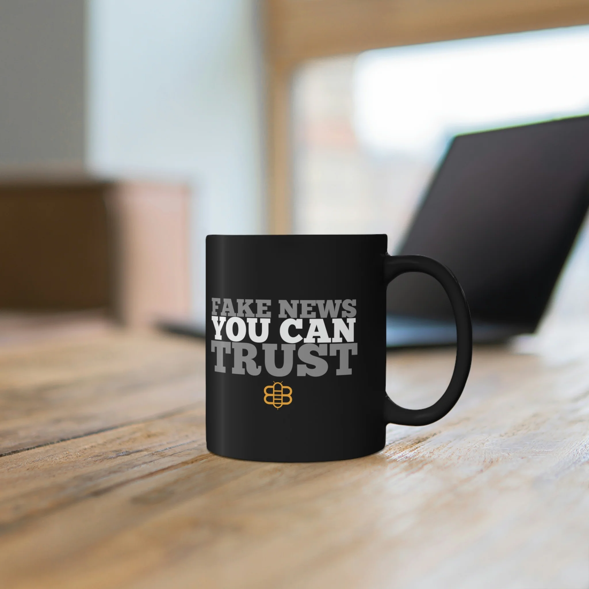 Fake News You Can Trust Mug – Black - Image 4
